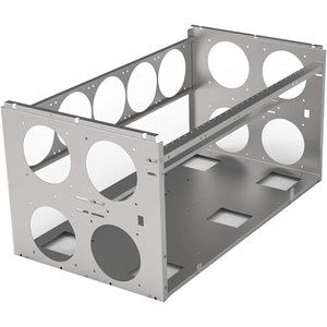 Silver Computer Mining Rig Frame